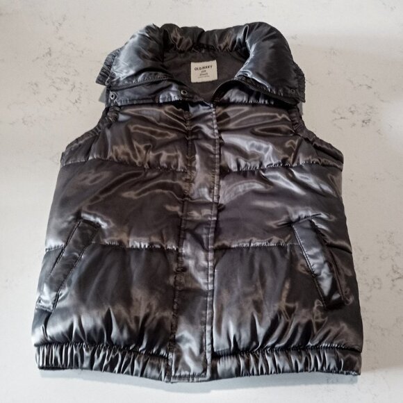 Old Navy Gunmetal Grey Puffer Vest - Picture 1 of 7